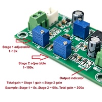 Module amplificateur de signal DC, gain 1-1000x, réglable indépendamment en deux étapes, carte d'alimentation analogique simple à régulation linéaire
