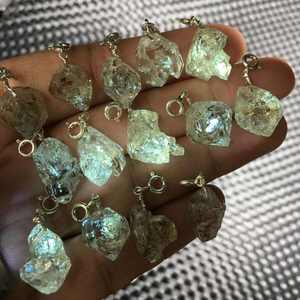 Herkimer Diamante Cristal DIY Jóias Pingente <span class=keywords><strong>Natural</strong></span> Cura Pedras para Presente Dando Artesanato De Cristal Artesanato Artesanal - Product Image 2