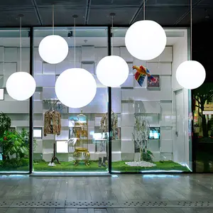 20 Cm 30 Cm 40 Cm 50 Cm 60 Cm 80 Cm Nhựa Bóng Màu Sắc Thay Đổi LED Bóng Hình Cầu Toàn Cầu ánh Sáng Mặt Dây Chuyền Treo Đèn - Product Image 1