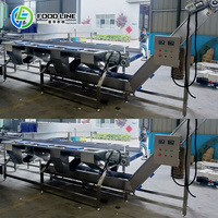 Wasmachine, sorteermachine en verpakkingsmachine voor kersen