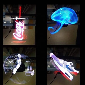 Stock listo 42cm 16,5 pulgadas 3D holograma publicidad Display Fan 3d proyector holográfico 3D LED ventilador de aire - Product Image 4