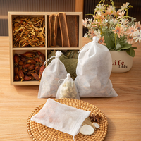 Sachets filtrants en tissu non tissé en gros, pochettes à cordon de taille personnalisée pour bain de pieds aux herbes chinoises et bain aux herbes