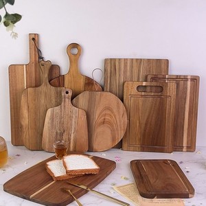 <span class=keywords><strong>Planche</strong></span> à découper en bois d'acacia personnalisable, style luxe léger, pour fromages, steaks et charcuteries, direct usine - Product Image 1