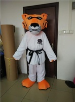 Costume de mascotte de tigre en fourrure personnalisée Blue Sky, costume de mascotte de tigre en peluche pour adulte, costumes de mascotte de tigre à vendre