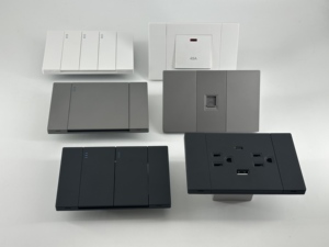 Nouvelle conception, interrupteur mural et prise à grand panneau de couleur noire, prise thaïlandaise, appareil domestique pour produits électriques - Product Image 4