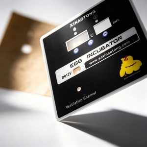 Panneau de commande d'incubateur d'œufs OEM personnalisé avec interrupteur à membrane, fenêtre d'affichage, température, humidité, ventilation, PC, PET, adhésif - Product Image 1