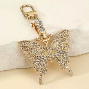 Butterfly Keychains Rhinestone Crystal Zinc Alloy Carabiner <b>Charm</b> Fashion Trend Luxury Bag Accessory - Product Image 4