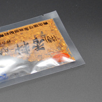 Sachet PE transparent personnalisé avec sceau, estampage à chaud, soufflet de fond refermable, pliable, recyclable, jetable, pour bonbons, pizzas, chewing-gums