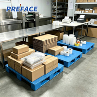 Palette empilable Preface 1200x1000mm en plastique HDPE, entrée quatre directions, gain de place, pour l'exportation, la logistique d'entrepôt