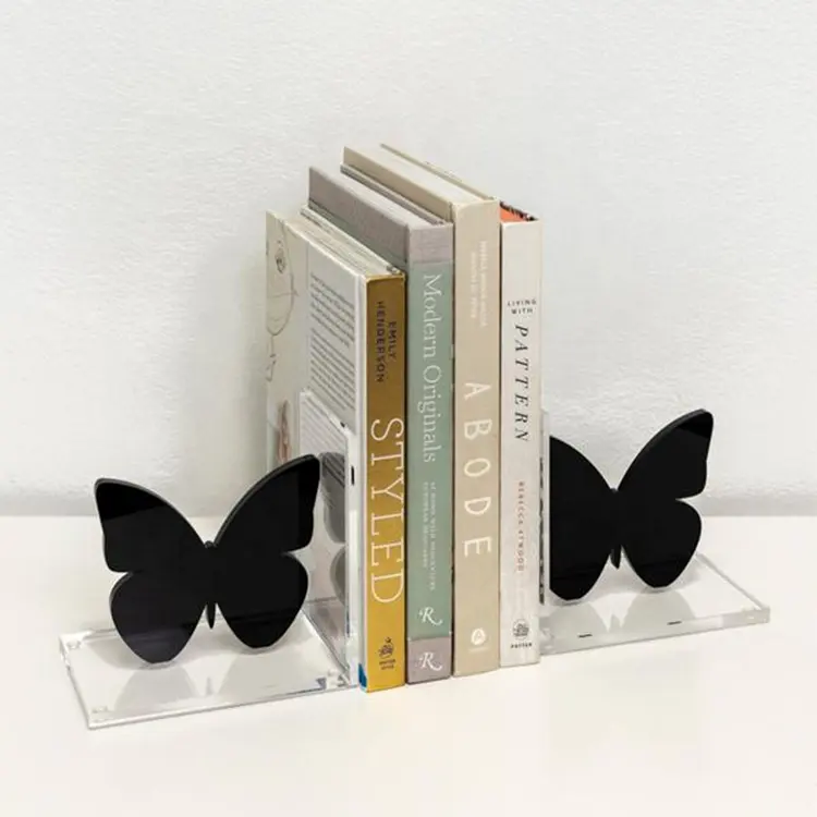custom luxury crystal shelves acrylic bookends decorative