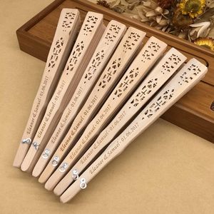 Abanico de Mano de Madera Nicro a Precio de Fábrica Personalizado con Grabado Calado para Regalo de Invitados en Bodas y Fiestas - Product Image 3