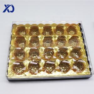 Scatola con coperchio in plastica con Logo personalizzato per fragole <span class=keywords><strong>e</strong></span> gocce di <span class=keywords><strong>cioccolato</strong></span> tartufo nero per vassoio di biscotti con stampa in rilievo - Product Image 3