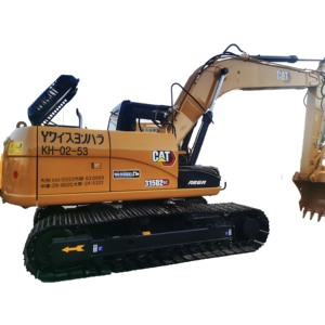 Excavatrice sur chenilles Caterpillar 315D 15T d'occasion à faible nombre d'heures, certifiée CE, avec accessoires tarière et brise-roche - Product Image 1