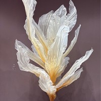 Installation d'art en soie géante, faite à la main, haut de gamme et luxueuse, pour la décoration de scène de mariage, la décoration de vitrine, réaliste et douce