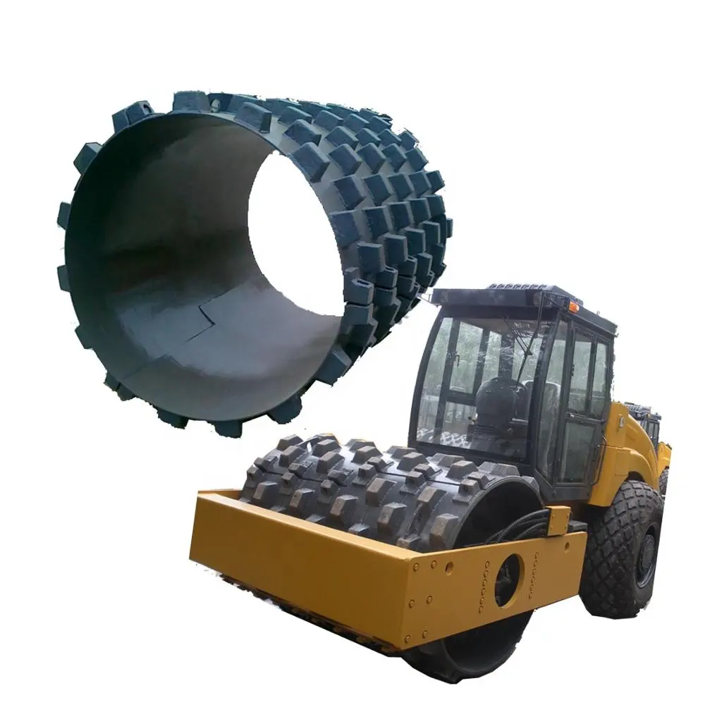 Single drum roller vibratory sheeps foot compactor,brand road roller with sheep foot pad