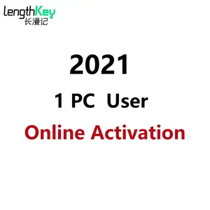 Oficial 2021 Key 1 PC Usador PP Código de Licença de Varejo Genuíno 100% Ativação Online Vida Inteira Não vinculada