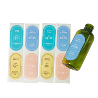 Étiquette de bouteille de soin de la peau de qualité supérieure, autocollant durable et imperméable pour les contenants de crème solaire, de sérum et de crème hydratante
