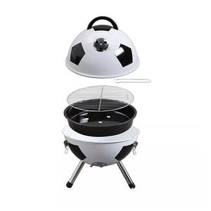 Barbecue portable au charbon de bois en forme de ballon de football, en acier inoxydable, 2,1 kg, pour la cuisine en extérieur, à la maison et en cadeau - Product Image 3
