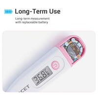 Thermomètre électrique pour bébé en plastique résistant aux taches, alarme de fièvre silencieuse, thermomètre pour maison de retraite