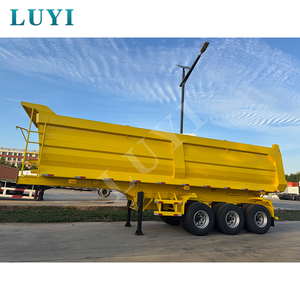 Luyi Tùy Chỉnh 3 Trục 60 Tấn 30 Cm Hình Chữ U Phía Sau Bãi Bán Trailer Phía Sau Bãi Trailer Bpw/<span class=keywords><strong>Fuwa</strong></span> Trục Trailer Cho Bán - Product Image 1