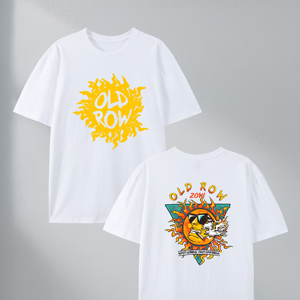 Camiseta Gráfica <span class=keywords><strong>Old</strong></span> Row Sun 100% Algodón, Almacén en EE. UU., 7 Colores - Product Image 1