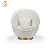 Fauteuils de loisirs en tissu doux et chaud de style nordique, ensemble de canapés en fourrure, meubles de salon modernes