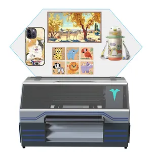 DTF UV printer Flat T-shirt clothing fabric fabric DTG inkjet printing machine Small mobile phone case printing machine