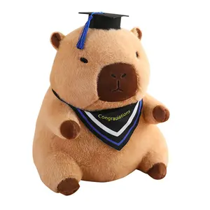 New Creative Graduation Gift Doll Dr Capybara Plush Toy Wearing Dr Hat Capybara Stuffed Plush Toy