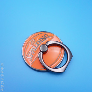 Soporte para Teléfono Móvil Spalding con Anillo de Baloncesto Metálico, Base Adhesiva de Aleación de Zinc, Soporte Universal para Escritorio - Product Image 2