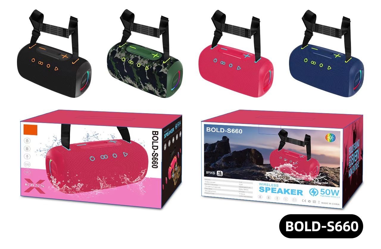 50W Portable Bluetooth Speaker, IPX6 Waterproof Wireless Speaker with RGB Light, Bold Sound, TWS Pairing · image 4