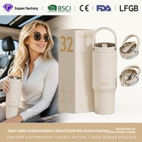 Gobelet isotherme portable 32oz/24oz en acier inoxydable 304 pour voiture, idéal pour les femmes, utilisation en extérieur ou embarquée, maintien de la glace pendant 12-24h