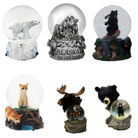 Personnalisé 3D Résine Ornement Cadeau Artisanat Suède Autriche Repère Alaska Toronto Réfrigérateur Aimant Canada Montréal Souvenir Boule À Neige