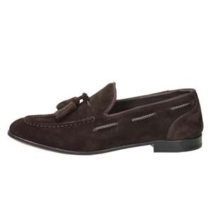 Mocassins pour homme Gino Tagli, marron, taille 45, avec pompons, chaussures habillées - Product Image 1