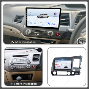 Marco DE REPRODUCTOR DE DVD Fascia de fábrica para HONDA CIVIC 2008-2011 RHD 2 DIN Head 9 pulgadas Panel de tablero de navegación Multimedia DSP para coche - Product Image 5