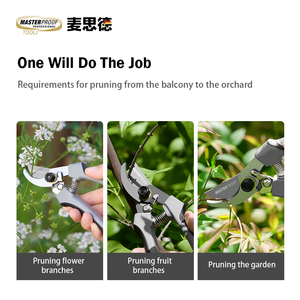 Hochfeste Industriequalität Edelstahl-Bypass-Gartenschere Verchromter Kunststoffgriff mit Schutzhülle - Product Image 6