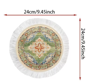 Tappetino <span class=keywords><strong>per</strong></span> <span class=keywords><strong>Mouse</strong></span> Vintage Orientale Persiano Floreale Blu Rotondo 240x240mm Stile Gaming in Tessuto <span class=keywords><strong>Tappeto</strong></span> Decorativo <span class=keywords><strong>per</strong></span> Uso in Ufficio - Product Image 5