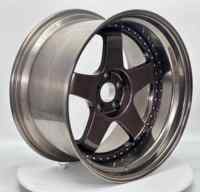 Neue Matte Bronze Deep Dish Fünfspeichen-Schmiedefelgen aus 6061 T6 Aluminium Geruida 12000T TÜV JWL VIA S4-00094 18-24 Maßanfertigung