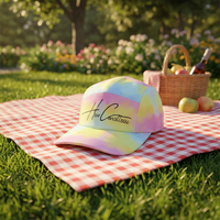 Gorra Deportiva de 5 Paneles con Logotipo Personalizado, Tie Dye, Bordado 3D, Transpirable, para Camping y Senderismo