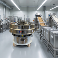 Machine de tamisage de poudre certifiée CE, tamis rotatif industriel, séparateur vibrant pour l'industrie alimentaire