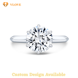 Bague en <span class=keywords><strong>diamant</strong></span> de laboratoire certifiée IGI 2 carats, bague de fiançailles en or massif 9k 10k 14k, <span class=keywords><strong>prix</strong></span> sur mesure - Product Image 1
