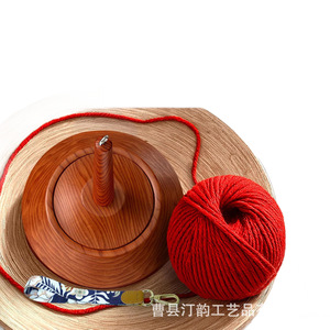 Repose-poignet portable, support de poignet en bois, porte-boule de fil, sangle de rangement pour fil, bracelet en cuir, support pour fil à tricoter - Product Image 5