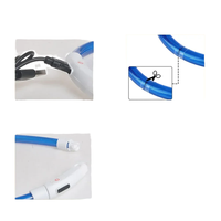 Collier de chien en plastique de luxe USB LED pour chats lumineux 3 modes réfléchissant avec ruban décoratif caractéristique de prévention des pertes