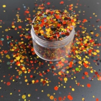 Glitter Polyester Tahan Pelarut Bentuk Bunga untuk Tumbler, Kerajinan & Dekorasi Natal