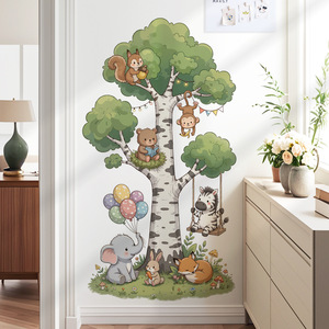 <span class=keywords><strong>Adesivi</strong></span> Murali Animali del Bosco <span class=keywords><strong>per</strong></span> <span class=keywords><strong>Cameretta</strong></span> Bambini, <span class=keywords><strong>Adesivi</strong></span> in Vinile Rimovibili Impermeabili Animali della Foresta Decorazione <span class=keywords><strong>per</strong></span> Stanza Neonato - Product Image 6