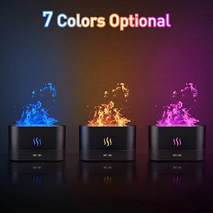 Trending Electric Plastic USB Tabletop Flame <b>Humidifier</b> Essential Oil Diffuser 7 Color Flame Effect Ultrasonic Cool <b>Mist</b> - Product Image 2
