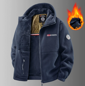 Veste matelassée en coton doublée polaire pour homme, style américain, taille européenne, à capuche, pour l'extérieur, vente en gros - Product Image 5