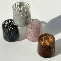Bouteille diffuseur de parfum en verre soufflé à la main double couche de luxe, récipient décoratif artistique pour la maison, idéal pour la fabrication de bougies haut de gamme