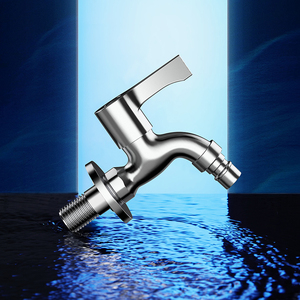 Robinet à ouverture rapide HANGO pour machines à laver, robinet universel à 4 points avec corps en cuivre, produit Bibcock - Product Image 1