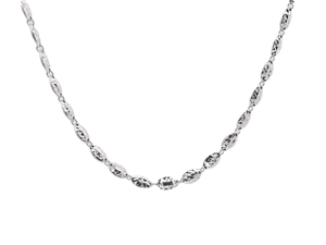 Collier unisexe en platine Pt950 blanc texturé en forme de V audacieux, chaîne fine et épaisse, minimaliste et luxueux, cadeau - Product Image 2