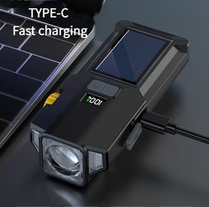 Luz de bicicleta impermeable, Faro de bicicleta, carga, LED con energía Solar, luces delanteras de bicicleta, accesorios de seguridad para ciclismo - Product Image 4